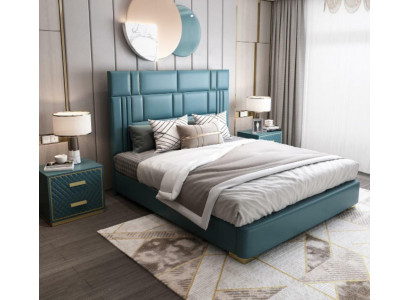 Hôtel de luxe en cuir Lit double Lits rembourrés Chambre à coucher 180x200 Double