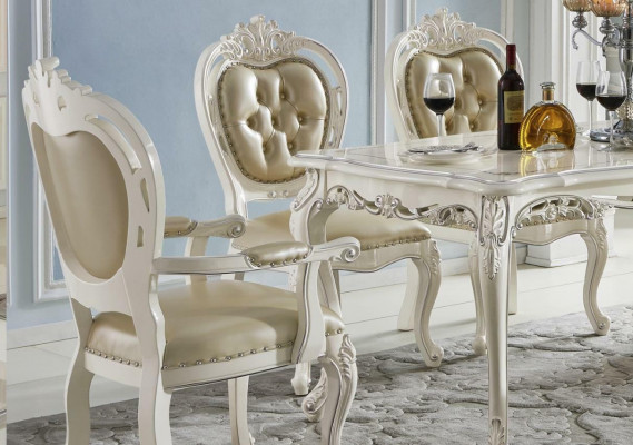 Beige - Classique r Chesterfield x1 Chaise en cuir Chaise Salle à manger Mobilier d'assise