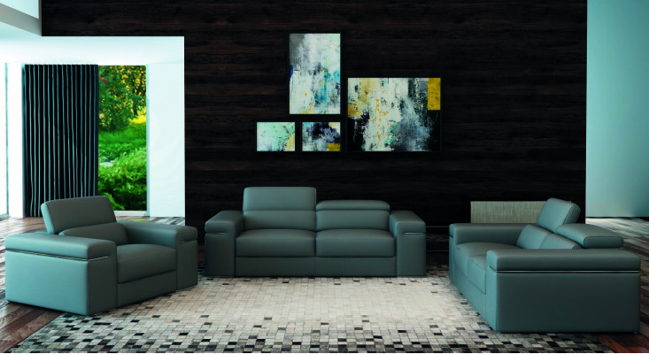Canapé en cuir Canapé Paysage de vie Suite Design Moderne Ensemble de canapés 3+2+1 Canapés 8020
