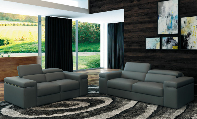 Canapé en cuir Canapé Paysage de vie Suite Design Moderne Ensemble de canapés 3+2+1 Canapés 8020