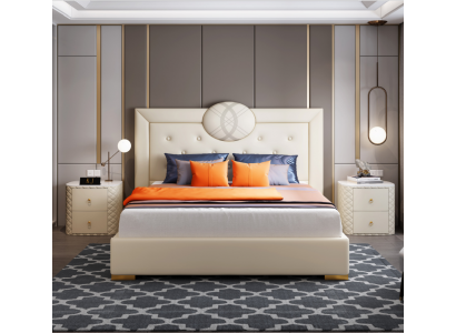 Chambre de luxe Lit Double Conception Lits Rembourrés Meubles Dormir Hôtel