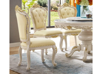 Chaise en cuir de designer Chesterfield classique fauteuil Rembourrage de chaise de luxe Salle à manger Meubles
