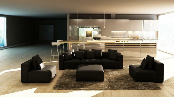 Canapé Canapé Paysage vivant Canapé d'angle Multifonctionnel Revêtement d'angle