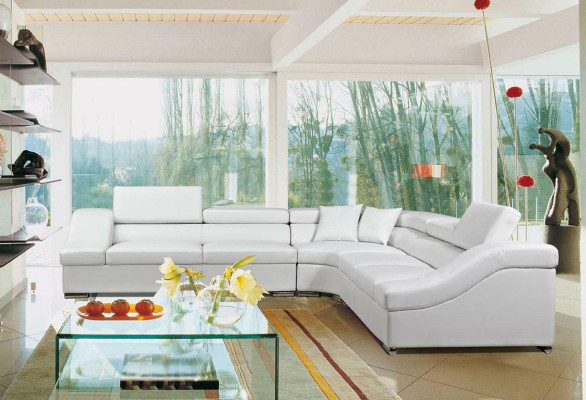 Canapé en cuir Canapé Salon Paysage vivant Canapé d'angle Suite d'angle Canapé Design Moderne
