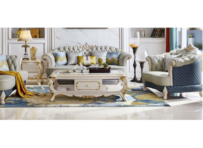 Canapé 3 places classique en cuir Chesterfield Chesterfield xxl en bois massif