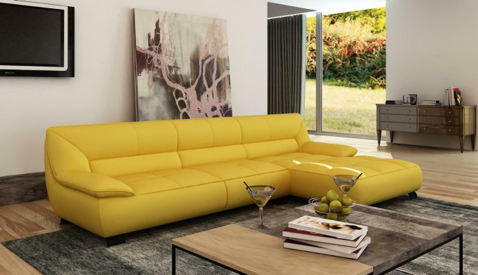 Canapé en cuir Canapé Coin canapé Moderne design Moderne Sofa