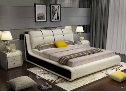 Chambre de luxe Lit Lits doubles Bois 180x200cm Hôtel de designer