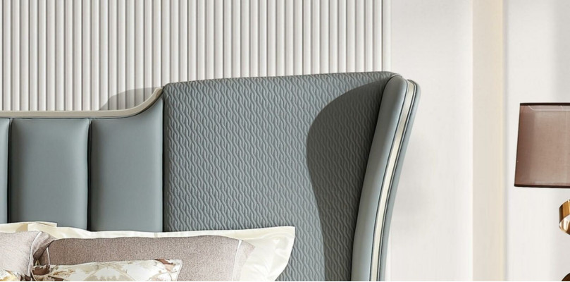 Lit Lits Design Double Hôtel Rembourrage Mariage 180x200cm Sommeil Luxe Bois Massif