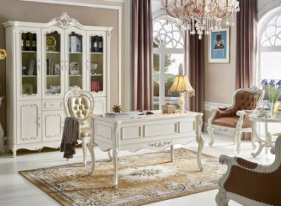 Aménagement de bureau Armoire Mobilier Table Bureau Salle d'étude Chaise Ensemble de 3 pièces Bois massif
