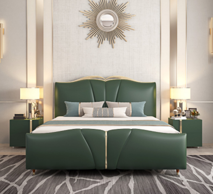 Designer lit chambre lits textile cuir hôtel luxe rembourrage