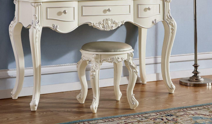 Pouf Repose-pieds Tabouret Rond Tabouret Tabouret Rembourré Tabouret Noble Designer Bois Nouveau