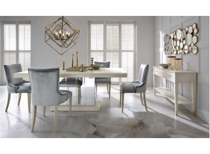 Colonnes de table Salle à manger Ensemble de table à manger Table Chaise Ensemble de salle à manger Chaises 6 pièces.