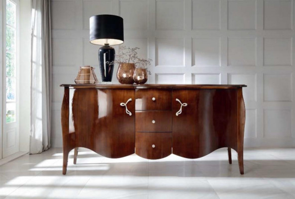 Buffet de haute qualité, commode de luxe, armoires, en bois, brun, neuf