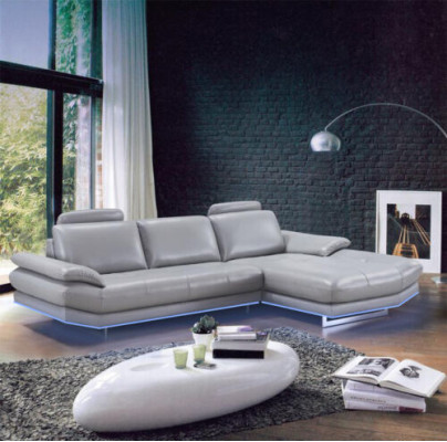 Canapé en cuir Canapé Canapé d'angle Canapé d'angle Suite d'angle Design Canapé moderne 1508