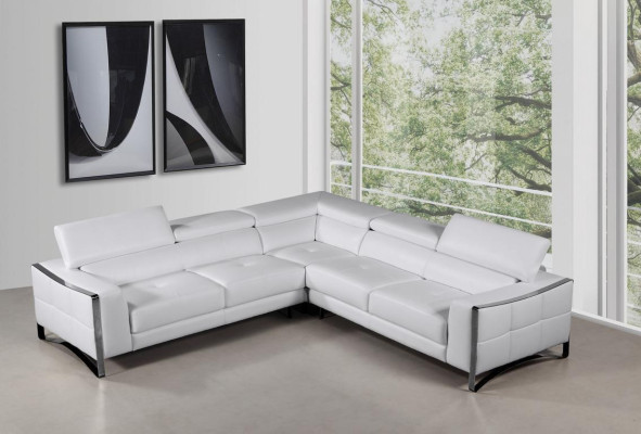Canapé en cuir Canapé Salon paysager Canapé d'angle Suite d'angle Design Moderne Canapé 1504B