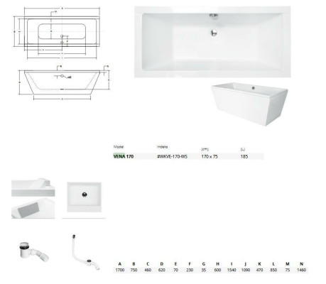 Baignoires Rectangulaires Baignoire Design Blanc Salle de Bain Moderne