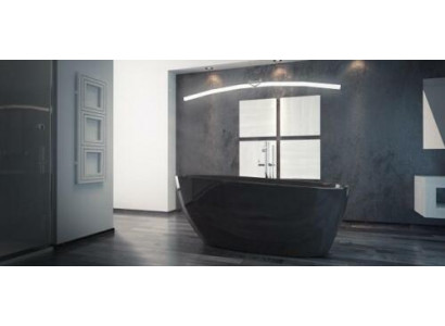 Baignoire autoportante de luxe design noire pour baignoire salle de bain.