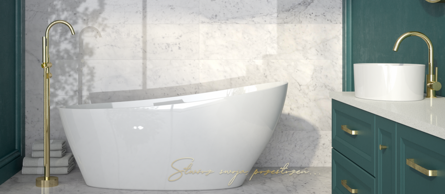 Baignoire autoportante exclusive en acrylique baignoire douche salle de bains ABlue f design décoratif