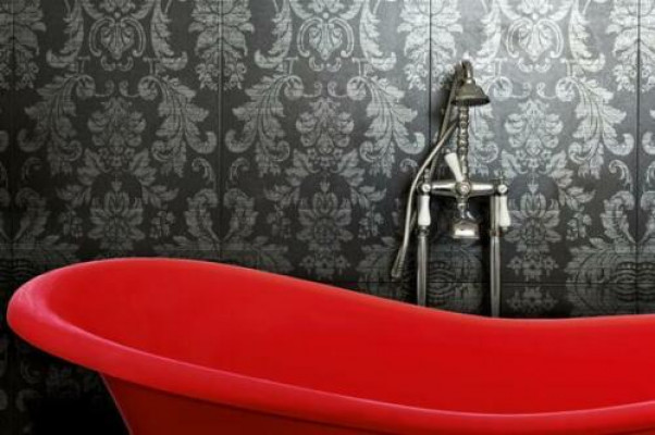 Baignoire design rouge Baignoire autonome de luxe en rouge Salle de bain en baignoire rouge