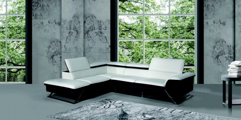 Coussin de siège de designer canapé en cuir ensemble de canapé canapé paysage vivant en forme de L