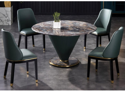 Rondes Tables de colonne Design Table Mobilier en pierre Salle à manger Tables à manger rondes Modernes