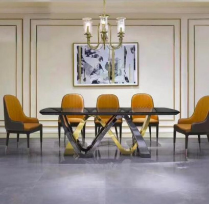 Salle à manger colonne tables Mobilier italien Restaurant Table à manger Table de luxe Nouveau