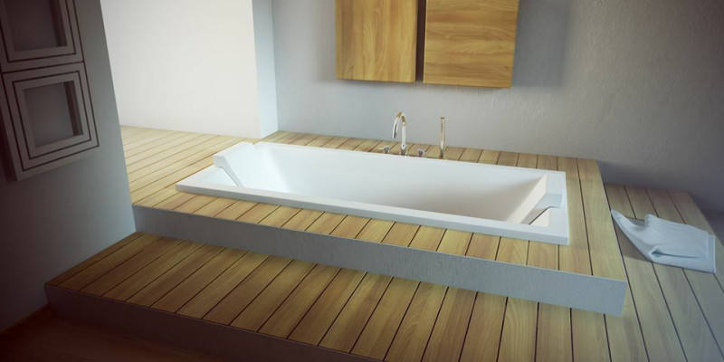 Baignoire de luxe Rectangulaire Baignoire Autoportante Baignoire de Salle de Bains