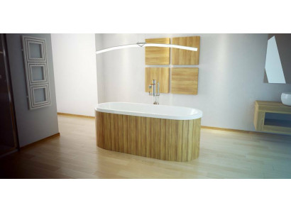 Baignoire de luxe rectangulaire Baignoire autoportante Baignoires Acryliques Blanc ovale