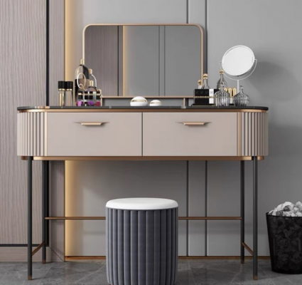 Coiffeuse Commode noire Consoles de chambre Table de chambre Consoles Meubles