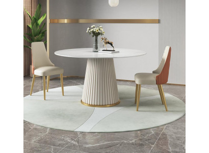 Tables de luxe Table ronde Mobilier design en acier inoxydable Salle à manger tables à manger nouvelles