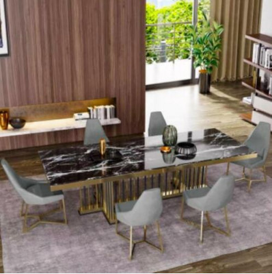 Meubles Table Tables Salle à manger Design Cuisine Luxe Moderne Marbre Table à manger 90x160