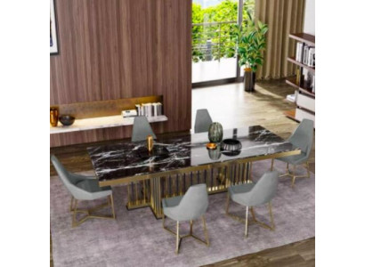 Meubles Table Tables Salle à manger Design Cuisine Luxe Moderne Marbre Table à manger 90x160
