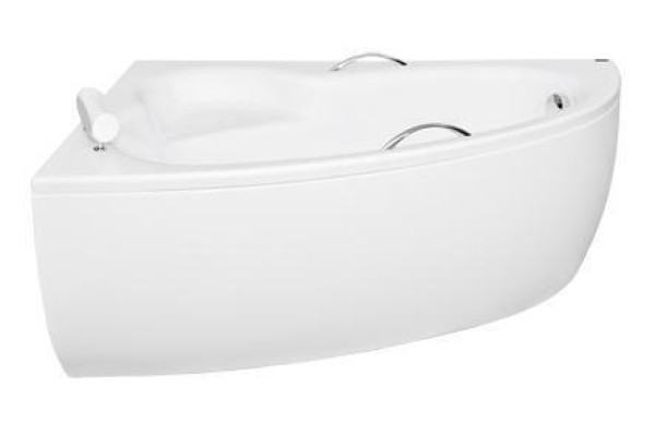 Baignoire XXL baignoire d'angle coin 150*100 cm baignoire en acrylique bain