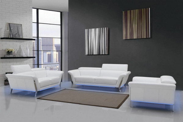 Canapé 3 places (sans 2+1) Canapé Sofa Revêtement XXL Grand Canapé en Cuir Design de Siège