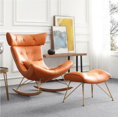 Fauteuil métallique Design Rembourrage Fauteuil de club Lounge Salle de balançoire