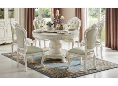 Chaises en cuir blanc classique Chesterfield de concepteur de chaise x6