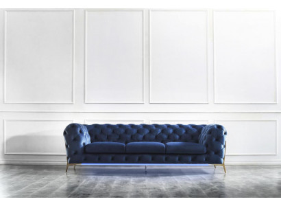 Chesterfield Siège Tissu Tissu 2 Places Canapé de Salon Canapé Tapisserie Suite