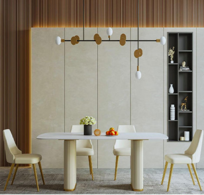 Table de salle à manger de luxe en métal Table de salle à manger Mega Design Tables Mobilier de salle à manger en métal Table à manger