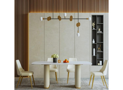 Table de salle à manger de luxe en métal Table de salle à manger Mega Design Tables Mobilier de salle à manger en métal Table à manger