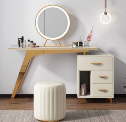 Coiffeuse Miroir Tabouret Ensemble Complet Commode Chambre à coucher neuf 2 pièces