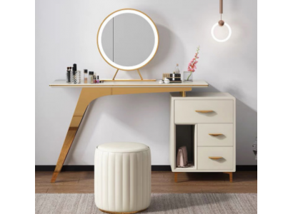 Coiffeuse Miroir Tabouret Ensemble Complet Commode Chambre à coucher neuf 2 pièces