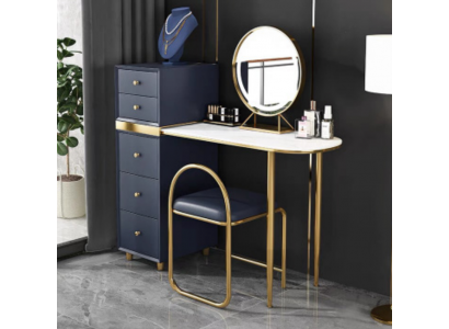 Coiffeuse Miroir Tabouret Ensemble Commode Chambre neuve Maquillage