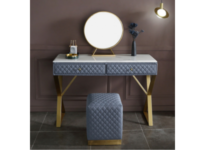 Tables de maquillage Consoles Table Chambre à coucher en bois Miroir décoratif + Commode