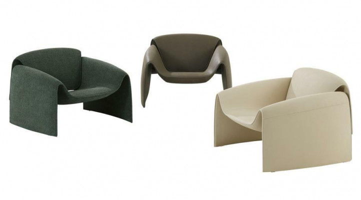 Salon Fauteuil de Luxe Hôtel Rembourrage Moderne Fauteuil Design Gris