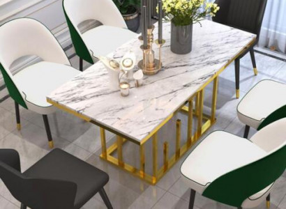 Table à manger de luxe Mobilier de salle à manger Ameublement Table Design métallique Tables de salle à manger