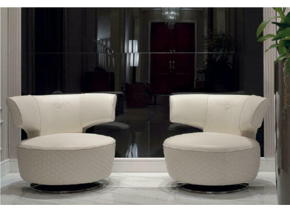 Fauteuil Conception Canapé Sofa Siège en Cuir Salon Club Tapisserie Luxe Oreilles