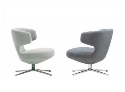 Fauteuil de club rembourré en cuir gris luxueux et neuf, design de canapé à un siège