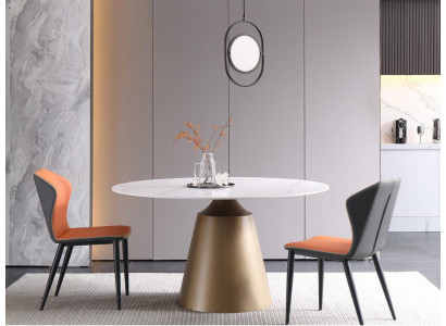 Tables de luxe Table à manger Meubles Colonne Table en marbre Style Tables à manger Métal acier inoxydable