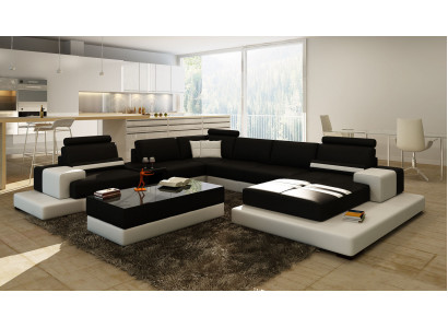 Moderne XXL Big Living Landschaft Sofa Couch Polster Ecksofas Suite