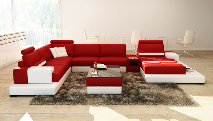 Moderne XXL Big Living Landschaft Sofa Couch Polster Ecksofas Suite